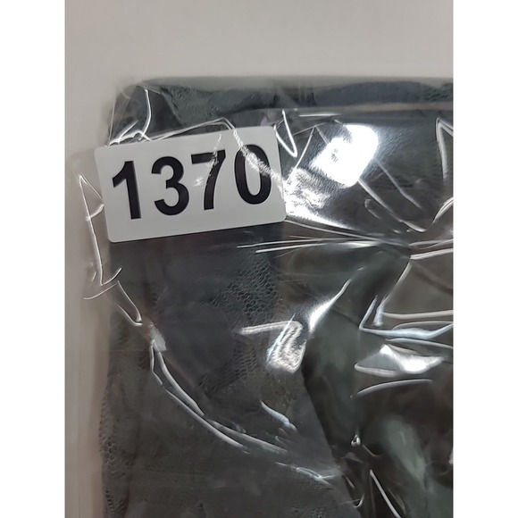 Garnet Hill Dress Sz Medium Green Lace Midi Lined Sheer Floral Overlay Boho - Picture 7 of 7